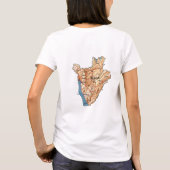 Burundi-Flag + Karte + Text-T - Shirt (Rückseite)