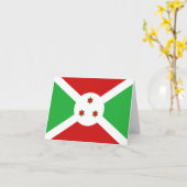Burundi Flag Notecard Karte (Gelbe Blume)