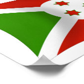 Burundi Flag Poster Print (Ecke)