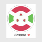 Burundi Flag Round Aufkleber (Blatt)