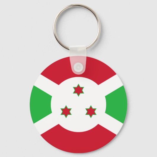 Burundi Flag Schlüsselanhänger (Vorderseite)