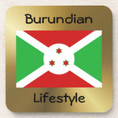 Burundi-Flag+Text-Untersetzer Untersetzer (Vorderseite)