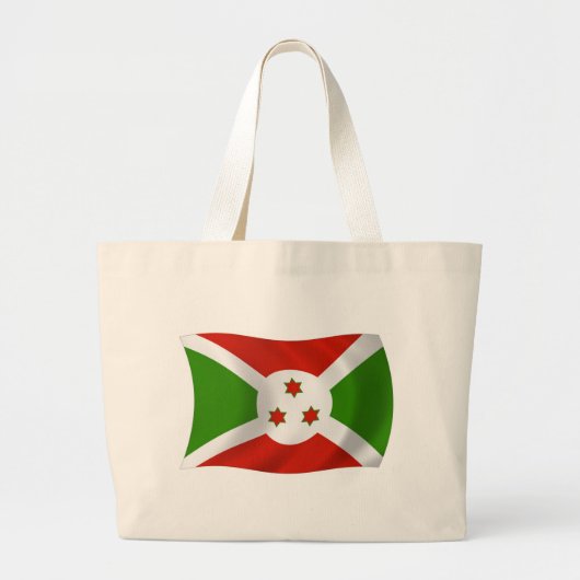 Burundi Flag Tote Bag Jumbo Stoffbeutel (Vorne)