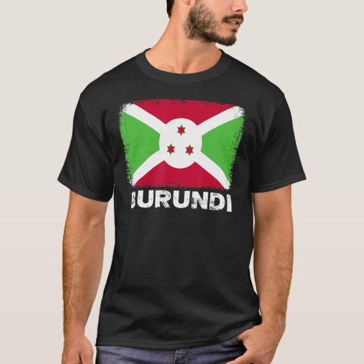 Burundi Flag Unterstützung burundische Menschen Fr T-Shirt (Vorderseite)
