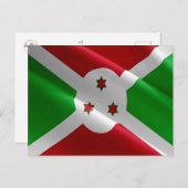 Burundi - Flag Wave - Postkarte (Vorne/Hinten)