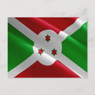 Burundi - Flag Wave - Postkarte