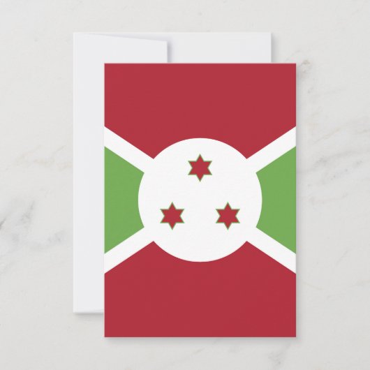 Burundi-Flagge Dankeskarte (Vorderseite)