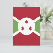Burundi-Flagge Dankeskarte (Stehend Vorderseite)