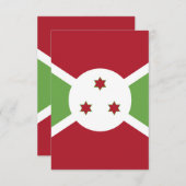 Burundi-Flagge Dankeskarte (Vorne/Hinten)