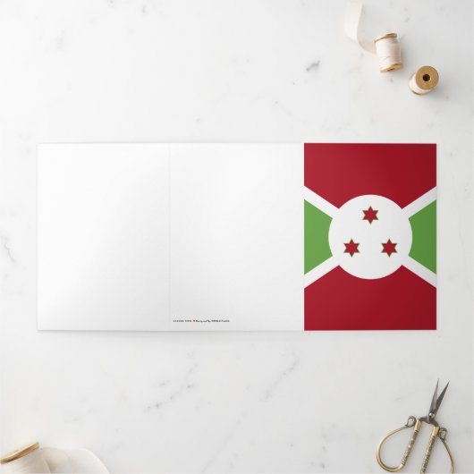 Burundi-Flagge Dreifach Gefaltete Karte (Außenbereich)