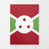 Burundi-Flagge Dreifach Gefaltete Karte (Cover)