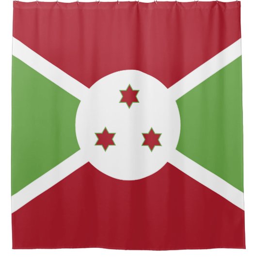 Burundi-Flagge Duschvorhang (Vorderseite)