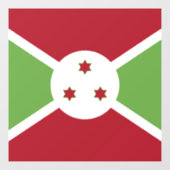 Burundi-Flagge Fensteraufkleber (Blatt)