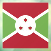 Burundi-Flagge Fensteraufkleber (Blatt 3)