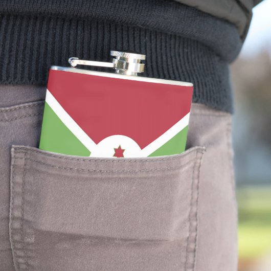 Burundi-Flagge Flachmann (Beispiel)