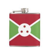 Burundi-Flagge Flachmann (Vorderseite)