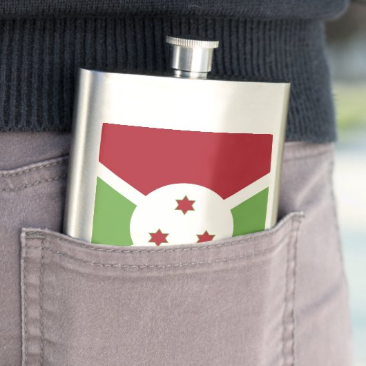 Burundi-Flagge Flachmann (Beispiel)