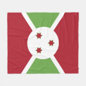 Burundi-Flagge Fleecedecke (Vorderseite (Horizontal))
