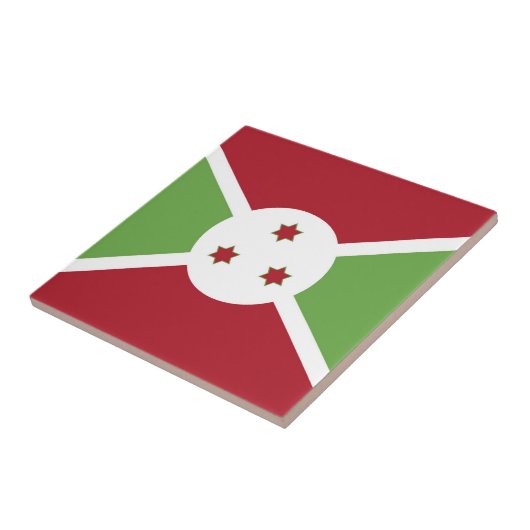 Burundi-Flagge Fliese (Seite)