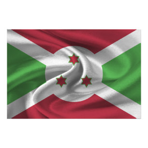 Burundi-Flagge Fotodruck