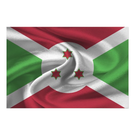 Burundi-Flagge Fotodruck (Vorne)