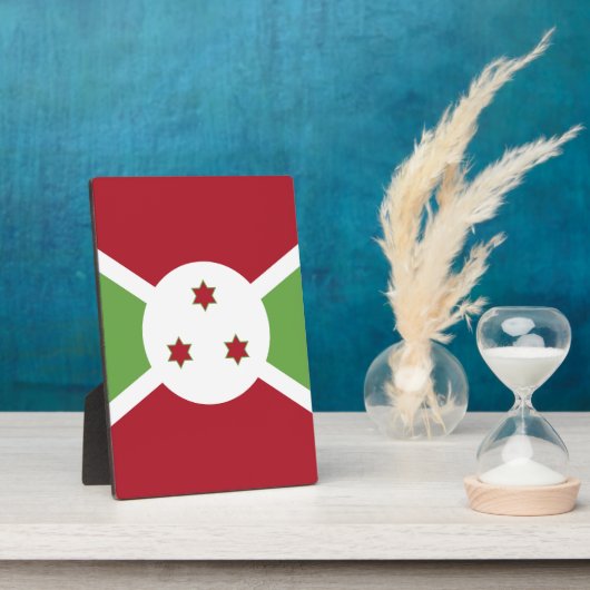 Burundi-Flagge Fotoplatte (Seite)