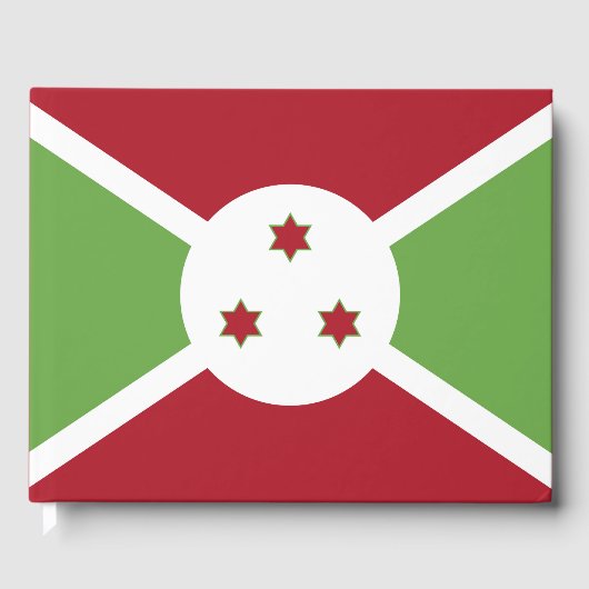 Burundi-Flagge Gästebuch (Vorderseite)