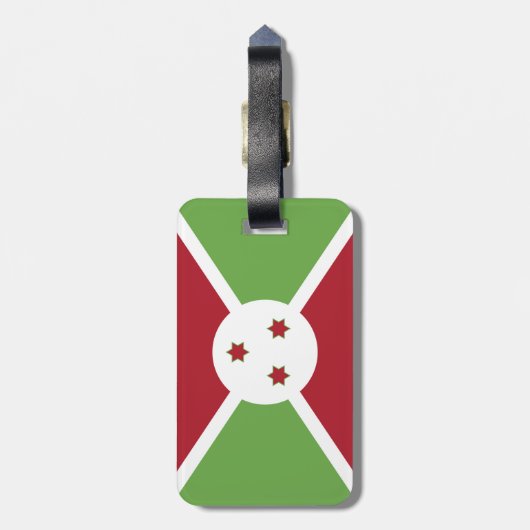 Burundi-Flagge Gepäckanhänger (Rückseite vertikal)