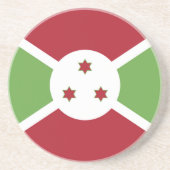 Burundi-Flagge Getränkeuntersetzer (Vorne)