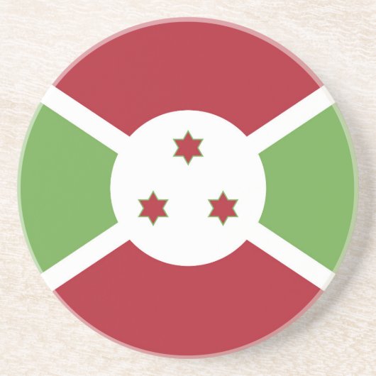 Burundi-Flagge Getränkeuntersetzer (Vorne)