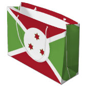 Burundi-Flagge Große Geschenktüte (Rückseite Schrägansicht)