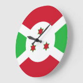 Burundi-Flagge Große Wanduhr (Winkel)