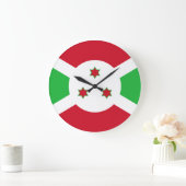 Burundi-Flagge Große Wanduhr (Zuhause)