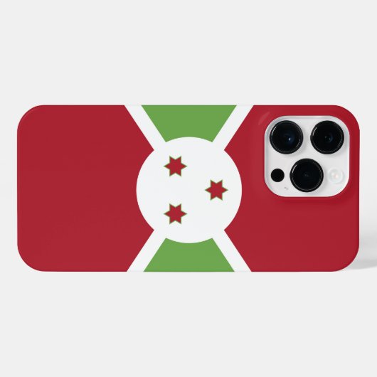 Burundi-Flagge iPhone Hülle (Rückseite (Horizontal))
