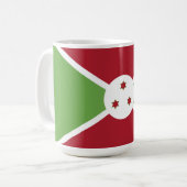 Burundi-Flagge Kaffeetasse (Vorderseite Links)