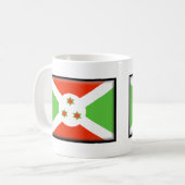 Burundi-Flagge Kaffeetasse (Vorderseite Links)