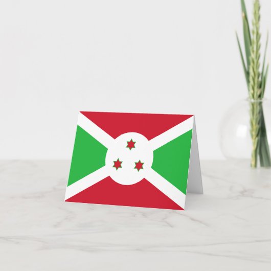 Burundi-Flagge Karte (Vorderseite)
