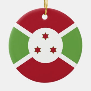 Burundi-Flagge Keramik Ornament