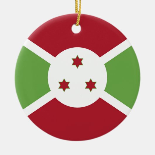Burundi-Flagge Keramik Ornament (Vorne)