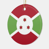 Burundi-Flagge Keramik Ornament (Links)