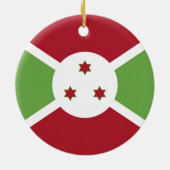 Burundi-Flagge Keramik Ornament (Hinten)