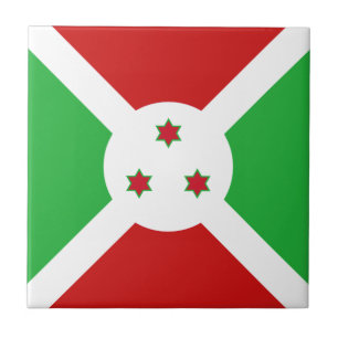 Burundi-Flagge Keramikfliese