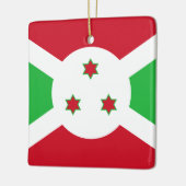 Burundi-Flagge Keramikornament (Links)