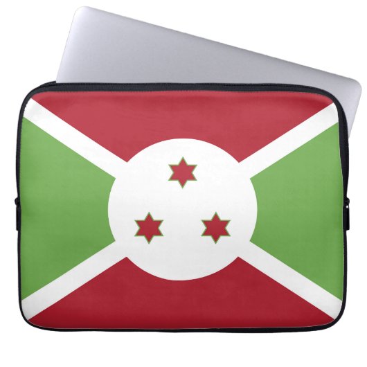 Burundi-Flagge Laptopschutzhülle (Vorderseite)