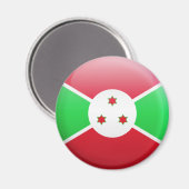 Burundi-Flagge Magnet (Vorderseite/Rückseite)