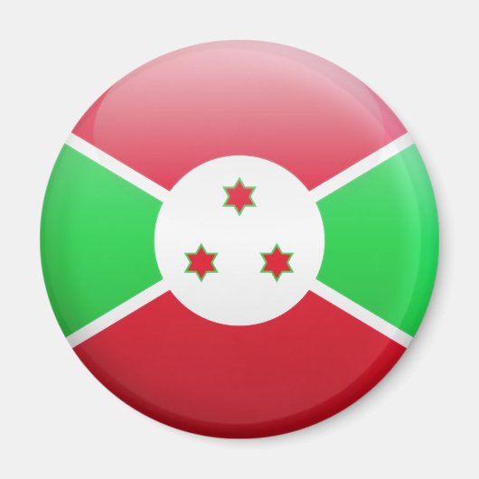 Burundi-Flagge Magnet (Vorne)
