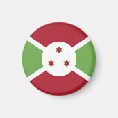 Burundi-Flagge Magnet (Vorne)