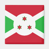 Burundi-Flagge Magnet (Vorne)