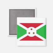 Burundi-Flagge Magnet (Vorderseite/Rückseite)