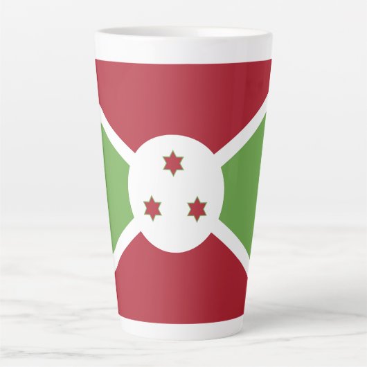 Burundi-Flagge Milchtasse (Vorderseite)